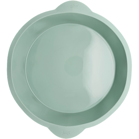 MOULE À MANQUÉ 6 X 25CM Ø 23CM EN SILICONE VERT AVEC POIGNÉE