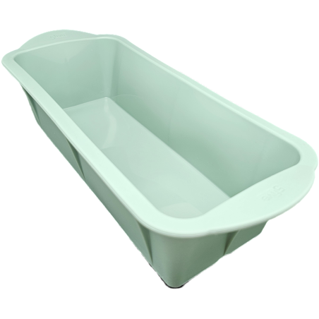 MOULE À CAKE / PAIN 27,50 X 13 X 7CM EN SILICONE VERT AVEC POIGNEE