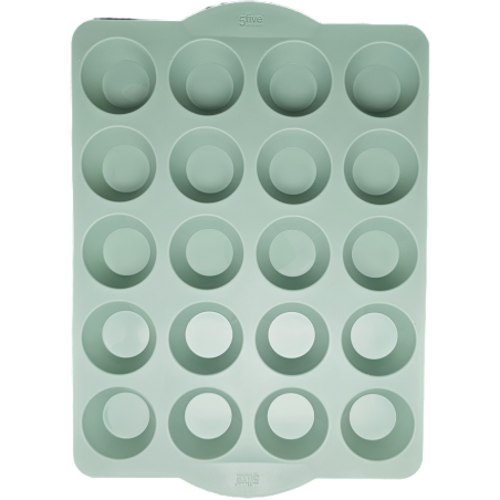 MOULE POUR 20 PETITS FOURS 33,2 x 23,1 x 2,6CM EN SILICONE VERT AVEC POIGNÉE