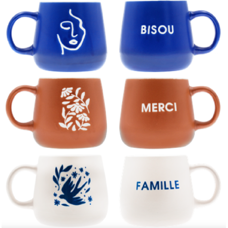 Lot de 6 mugs 340ml "JOUR DE CHANCE" ARD'TIME