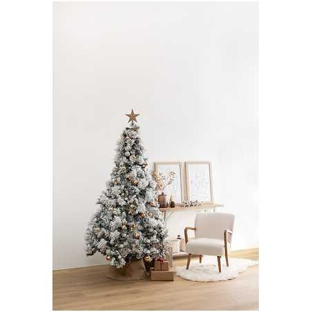 Sapin Floqué Minnesota 240 cm - Élégance Hivernale pour vos Fêtes