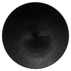 Lot de 6 petites assiettes plates Ø 21 cm “Galactique” - Grès Noir