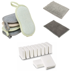 Pack ménage complet - 17 éponges durables et magiques pour toutes les surfaces et usages