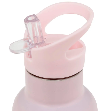 Bouteille isotherme enfant motif papillons - 350 ml - Rose