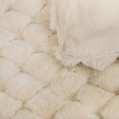 Plaid fausse fourrure “Ariel” - Beige 230 × 180 cm