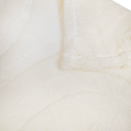 Plaid "Opal" - Sherpa Ultra Doux, Certifié Oeko-Tex - 170 × 130 cm - Blanc