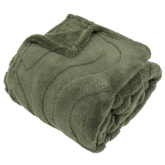 Plaid "Opal" - Sherpa Ultra Doux, Certifié Oeko-Tex - 170 × 130 cm - Beige