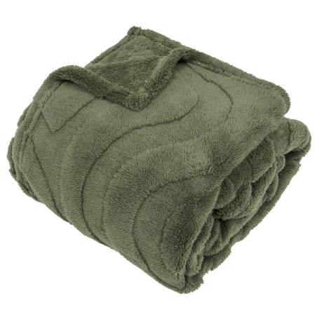 Plaid "Opal" - Sherpa Ultra Doux, Certifié Oeko-Tex - 170 × 130 cm - Beige