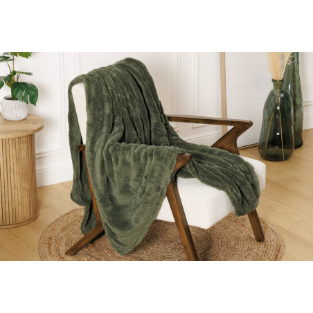 Plaid "Opal" - Sherpa Ultra Doux, Certifié Oeko-Tex - 170 × 130 cm - Beige