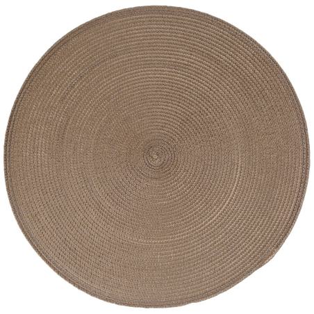 Set de table tressé rond en polypropylène - Diamètre 38 cm