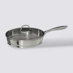Sauteuse inox 28 cm + couvercle en verre - Résilience