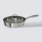 Sauteuse inox 28 cm + couvercle en verre