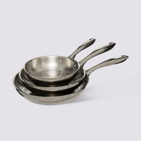 Set de Poêles en inox, 20/24/28 cm - Résilience