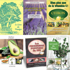 Set de 6 livres format A4 - Santé, bien-être, beauté, cuisine & usages naturels