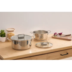 Lot de 2 faitouts 20 cm & 24 cm - Cuisson saine et rangement facile