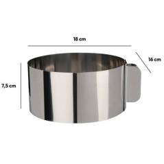 Moule à manqué extensible inox Ø jusqu’à 30 cm