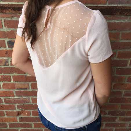 BLOUSE ROSE PALE