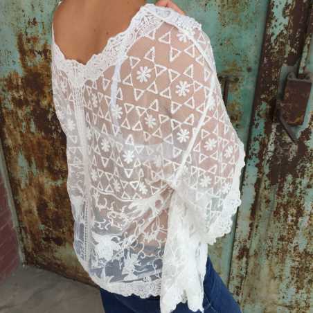 BLOUSE BLANCHE A DENTELLE