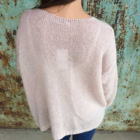 GILET FLUIDE ROSE PALE