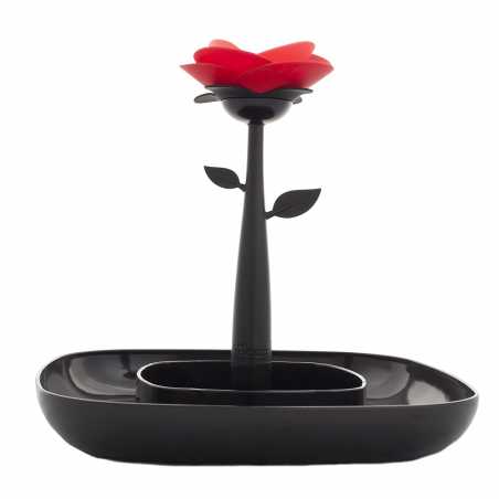 PLATEAU APERITIF NOIR/ROUGE "ROSE" VIGAR 5323