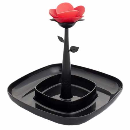 PLATEAU APERITIF NOIR/ROUGE "ROSE" VIGAR 5323