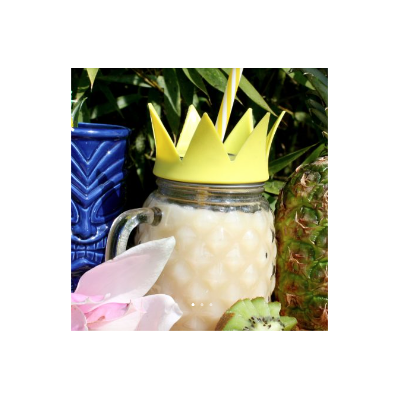 LOT DE 4 VERRES ANANAS TIKI BAR TRANSPARENT 500ML ARD'TIME EC4TIKANA