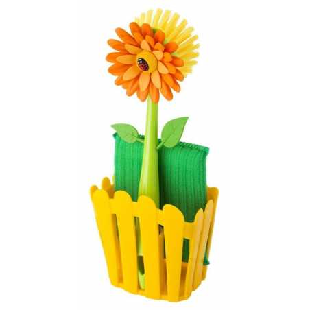 SET EVIER AVEC VENTOUSE FLOWER POWER ORANGE VIGAR 7201