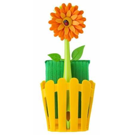 SET EVIER AVEC VENTOUSE FLOWER POWER ORANGE VIGAR 7201