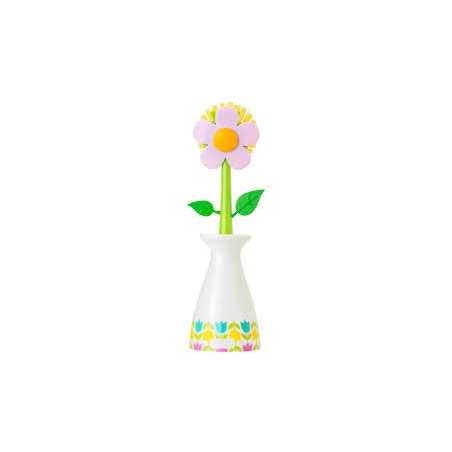BROSSE VAISSELLE FLOWER POWER AVEC SUPPORT VIGAR 8382
