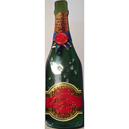 CARTE DE VOEUX BONNE ANNEE BOUTEILLE DE CHAMPAGNE CH-27FX