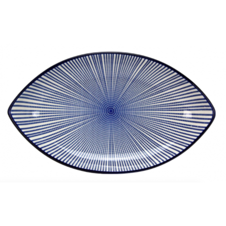 LOT DE 4 PLATS OVALES BLUE LAGOON ARD'TIME BL-ASSAM