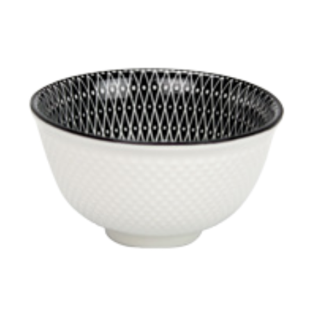 LOT DE 6 BOLS KOMAE 8CM EN PORCELAINE FORME ASIATIQUE ARD'TIME KOBOLPM