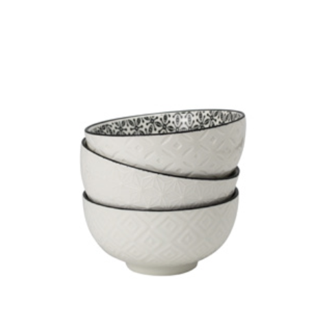 LOT DE 6 BOLS KOMAE 11,7CM EN PORCELAINE 250ML ARD'TIME KOBOL12