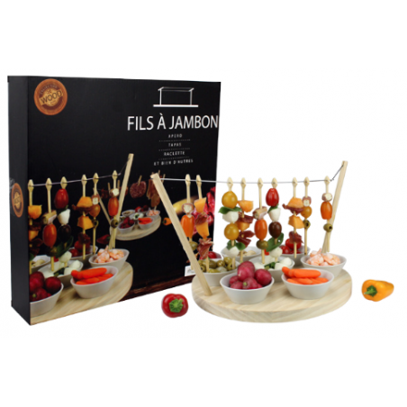 FIL À JAMBON FORME RONDE AVEC 7 COUPELLES ET 10 piques ARD'TIME BOI-FJRD