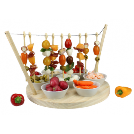 FIL À JAMBON FORME RONDE AVEC 7 COUPELLES ET 10 piques ARD'TIME BOI-FJRD