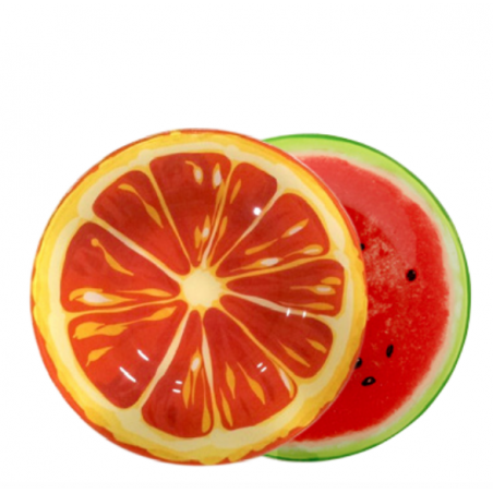 LOT DE 6 ASSIETTES 20CM EN VERRE FRESH ARD'TIME FT-AS20