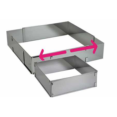 LOT DE 2 CADRES A GATEAUX EXTENSIBLES ARD'TIME BG-2CAREXT