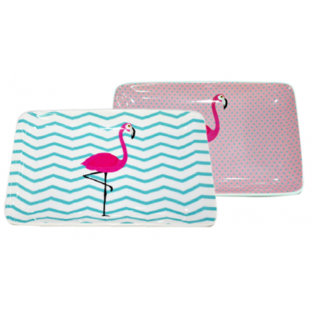 LOT DE 4 PLATS RECTANGULAIRE "FLAMINGO" ARD'TIME FL-PLARECT/4