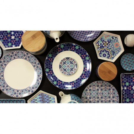 LOT DE 6 BOLS A PIED 15CM 480ML AZULEJOS ARD'TIME AZ-BOL15