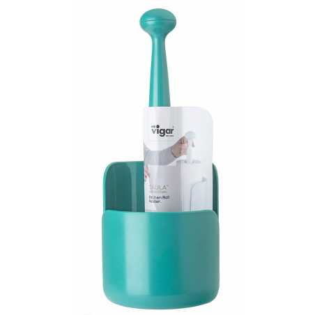 DISTRIBUTEUR DE PAPIER ESSUIE TOUT TURQUOISE "TAULA" VIGAR 8546