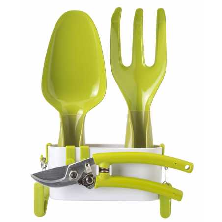 SET D'OUTILS DE JARDIN VERT ET BLANC "GARDEN" VIGAR 8564