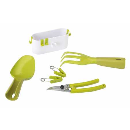 SET D'OUTILS DE JARDIN VERT ET BLANC "GARDEN" VIGAR 8564