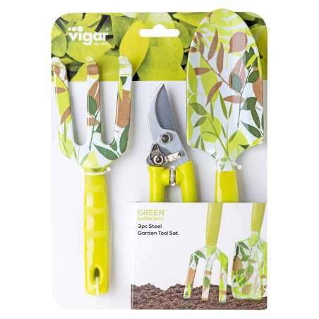 SET D'OUTILS DE JARDIN VERT JUNGLE "GARDEN" VIGAR 8566