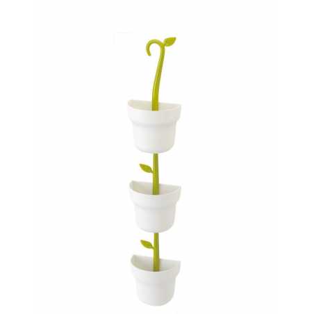 LOT DE 3 POTS BLANC AVEC SUPPORT "GREEN" VIGAR 8670