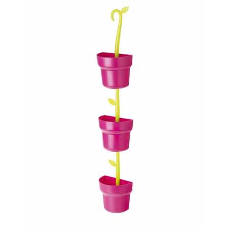 LOT DE 3 POTS FUSCHIA AVEC SUPPORT "GREEN" VIGAR 8972
