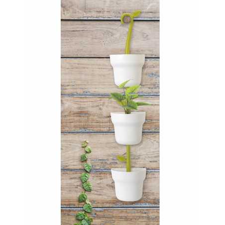 LOT DE 3 POTS TURQUOISE AVEC SUPPORT "GREEN" VIGAR 8973
