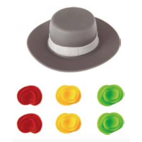 SET A VIN UN BOUCHON GRIS EN FORME DE CHAPEAU + 6 MARQUE VERRES VIGAR  8460/1