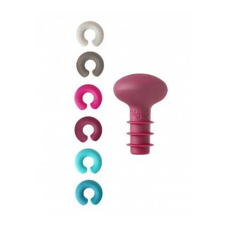 SET A VIN UN BOUCHON GRENAT  + 6 MARQUE VERRES VIGAR  8623