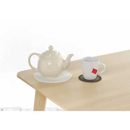 LOT DE 2 DESSOUS DE TASSE GRENAT 11CM EN SILICONE "MAID" VIGAR 8533