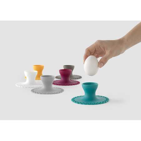 LOT DE 2 COQUETIERS EN SILICONE GRIS "MAID" 8614